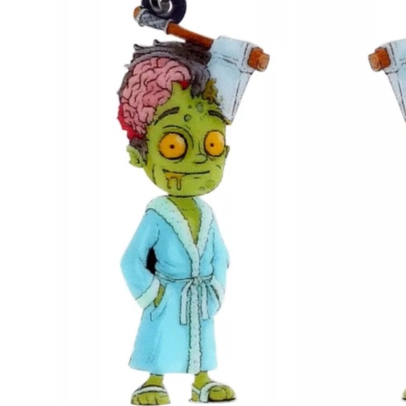 Bathrobe Zombie Acrylic Earrings Halloween - Picture 7 of 7